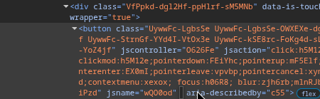 Image shows the *disabled* attributed deleted in the web developer addon elements page